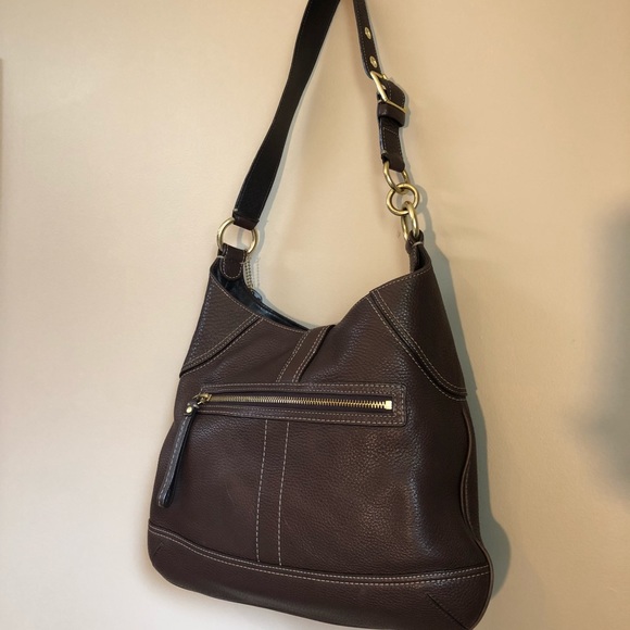 Dark Brown Coach Leather Shoulder bag - Picture 2 of 6
